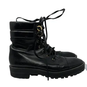 Stuart Weitzman Lexy Black Combat Boot Size 8.5M