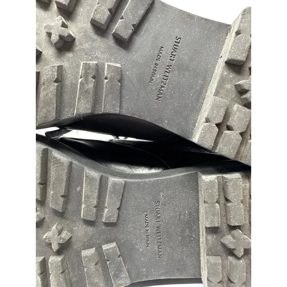 Stuart Weitzman Lexy Black Combat Boot Size 8.5M