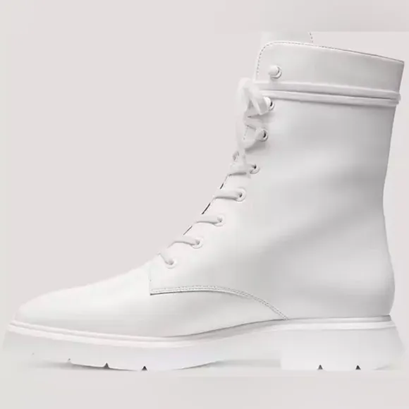STUART WEITZMAN MCKENZEE LACE UP ANKLE COMBAT BIKER BOOTIE $695 US 10