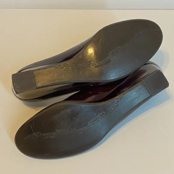 Stuart Weitzman Patent Leather Heels Wedges Size 7.5