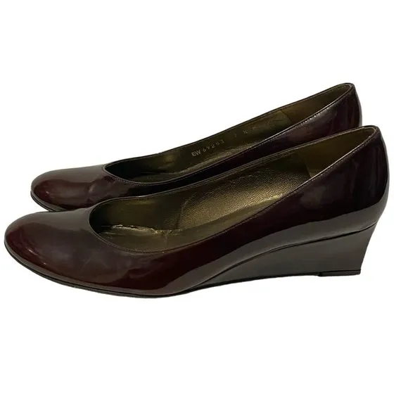 Stuart Weitzman Patent Leather Heels Wedges Size 7.5