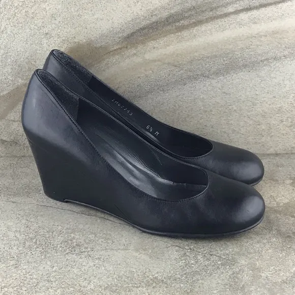 Stuart Weitzman Round Toe Wedge Pumps