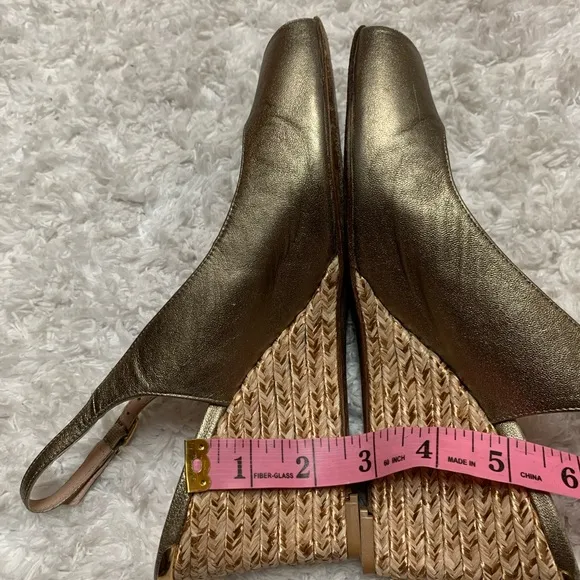 STUART WEITZMAN SLING BACK PEEP TOE WEDGES