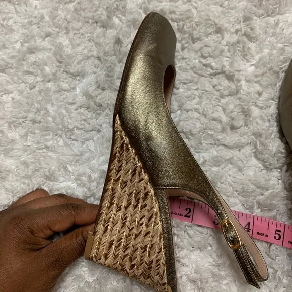 STUART WEITZMAN SLING BACK PEEP TOE WEDGES