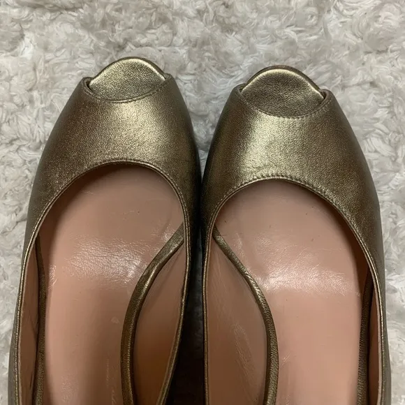 STUART WEITZMAN SLING BACK PEEP TOE WEDGES
