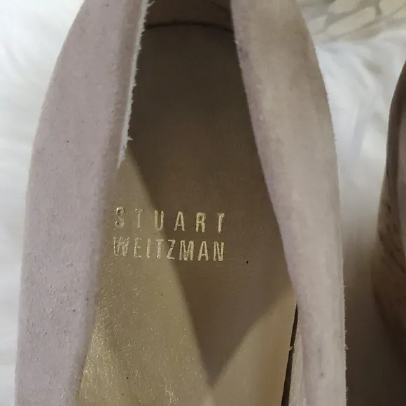 Stuart Weitzman  Suede Platform Wedges with Cork Heel Size 9.5