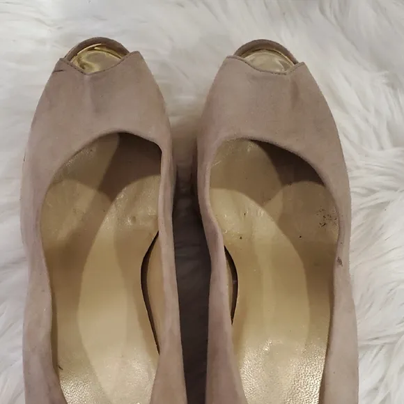 Stuart Weitzman  Suede Platform Wedges with Cork Heel Size 9.5