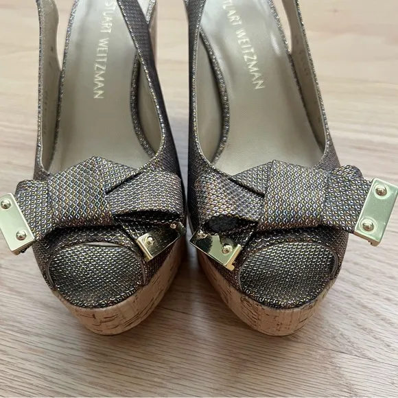 Stuart Weitzman Women’s Bodajean Cork Wedges | 7