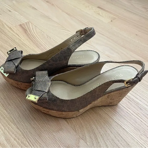 Stuart Weitzman Women’s Bodajean Cork Wedges | 7