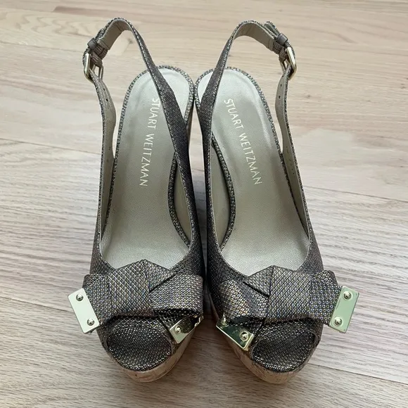 Stuart Weitzman Women’s Bodajean Cork Wedges | 7