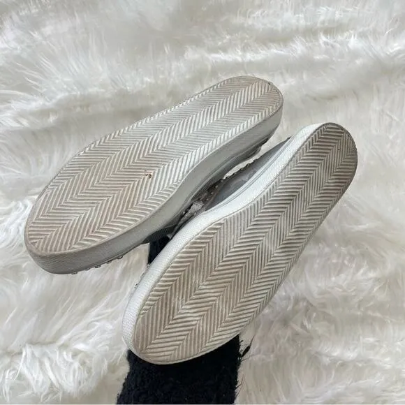 Stuart Weitzman | Women’s Silver Mesh Studded Studs Embellished Sneakers Shoes 7