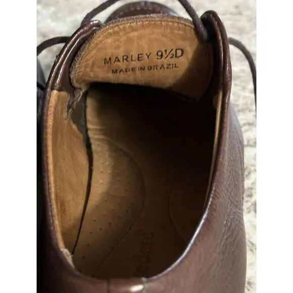 Studio Belvedere Marley Leather‎ Oxford Shoes Mens Sz 9 1/2 D Brown Made Brazil