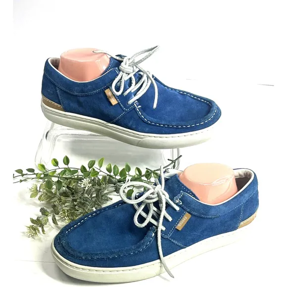 Stussy x Timberland Mens Blue Suede Boat Shoe Size 10.5 US Rare Hard To Find