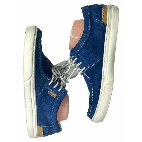 Stussy x Timberland Mens Blue Suede Boat Shoe Size 10.5 US Rare Hard To Find