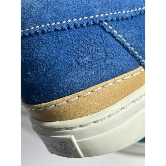 Stussy x Timberland Mens Blue Suede Boat Shoe Size 10.5 US Rare Hard To Find