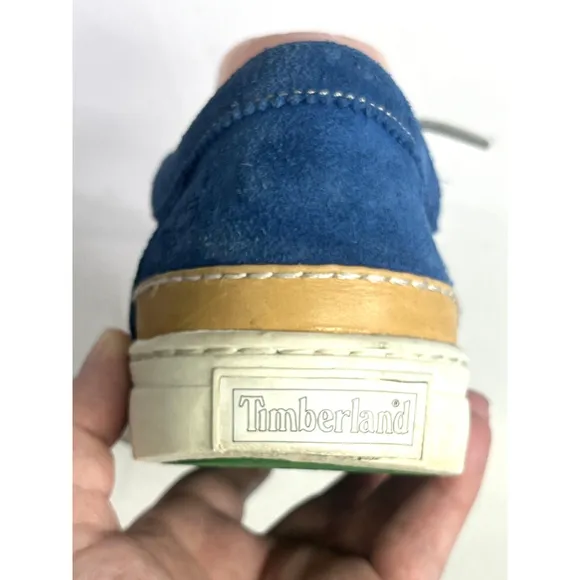 Stussy x Timberland Mens Blue Suede Boat Shoe Size 10.5 US Rare Hard To Find