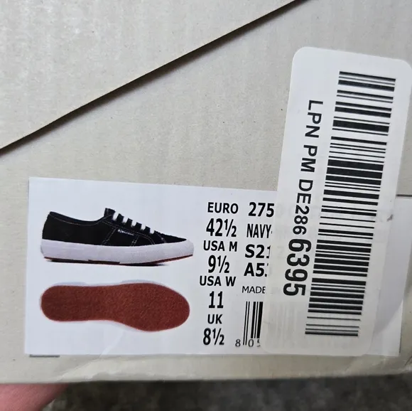 Superga 2750 Cotton Terry Sneakers NEW Mens Size 9.5
