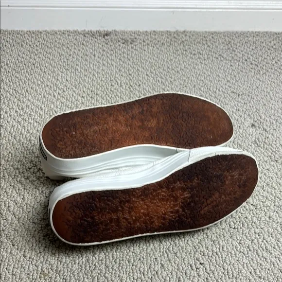 SUPERGA White Platform Sneakers Womens Sz 38 Sz 7.5