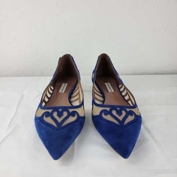 Tabitha Simmons Blue and Nude Design Flats 40/ 9