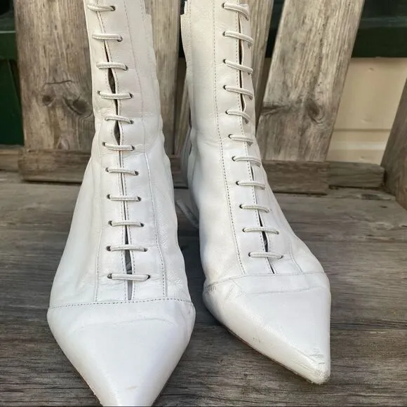 Tabitha Simmons Emmet Lace-Up Leather Ankle Boots size EU 35