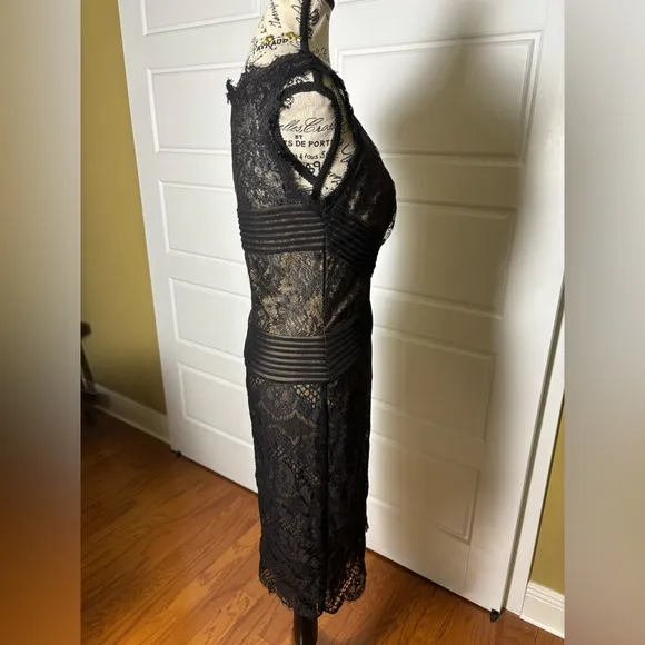 Tadashi Shoji Chantilly Lace Dress Black Size 4