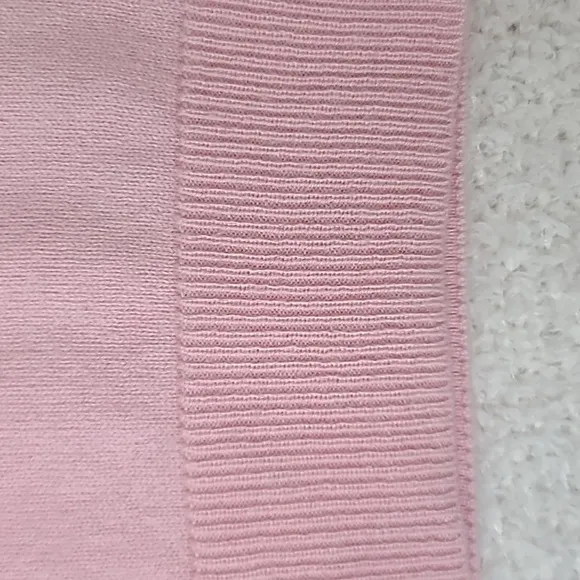 Talbots Audrey Cashmere Crew Neck 3/4 Sleeve Sweater in Baby Pink