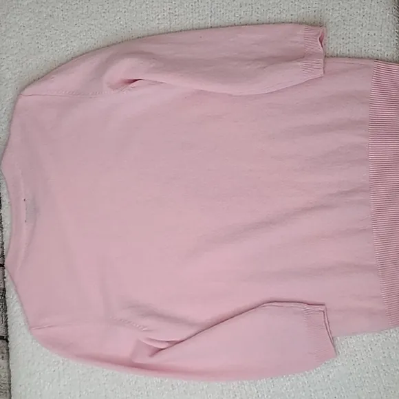 Talbots Audrey Cashmere Crew Neck 3/4 Sleeve Sweater in Baby Pink