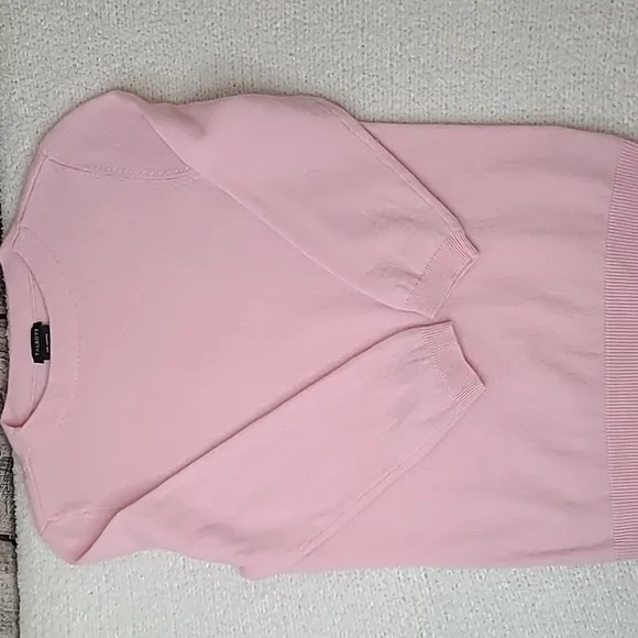 Talbots Audrey Cashmere Crew Neck 3/4 Sleeve Sweater in Baby Pink