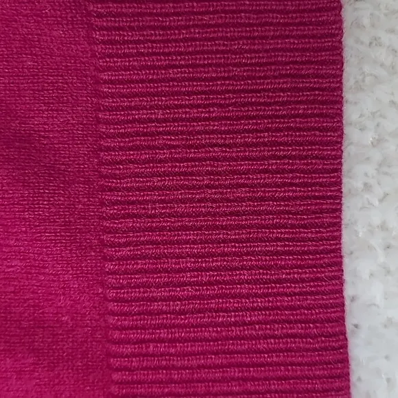 Talbots Cashmere Crewneck 3/4 Sleeve Sweater in Pink Berry
