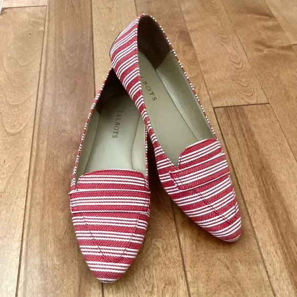 TALBOTS STRIPED FRANCESCA DRIVING MOCCASIN Size 7.5
