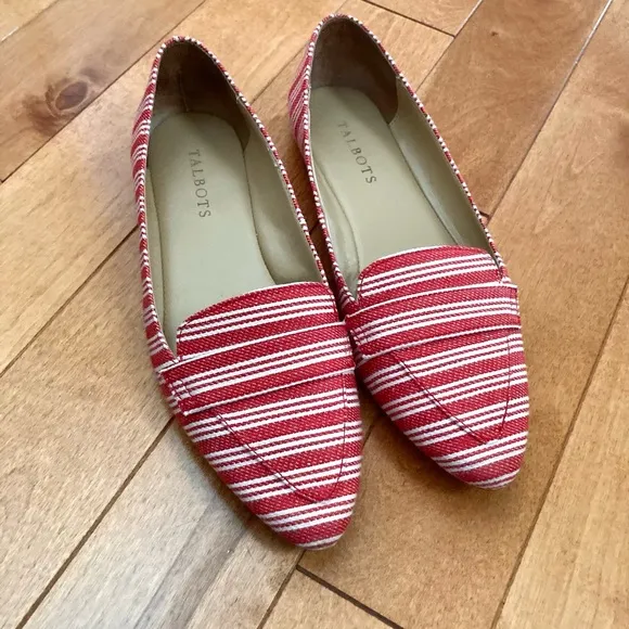 TALBOTS STRIPED FRANCESCA DRIVING MOCCASIN Size 7.5