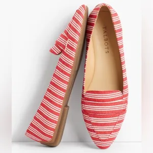 TALBOTS STRIPED FRANCESCA DRIVING MOCCASIN Size 7.5