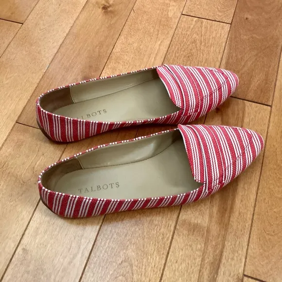 TALBOTS STRIPED FRANCESCA DRIVING MOCCASIN Size 7.5