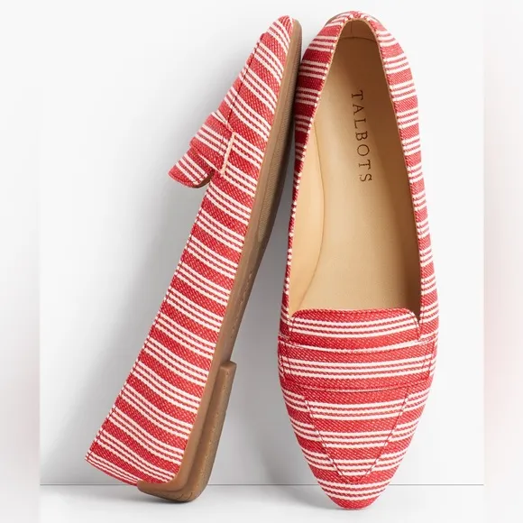 TALBOTS STRIPED FRANCESCA DRIVING MOCCASIN Size 7.5