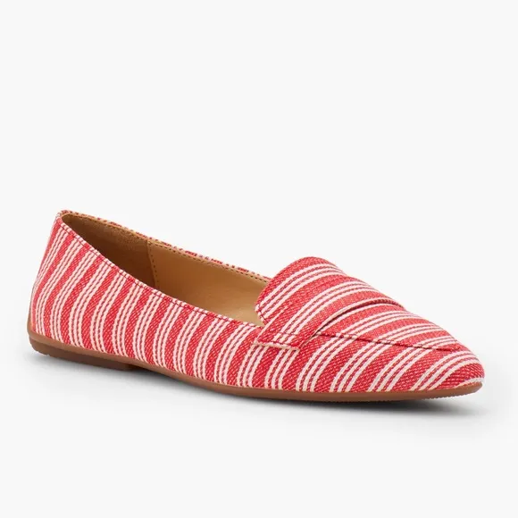 TALBOTS STRIPED FRANCESCA DRIVING MOCCASIN Size 7.5