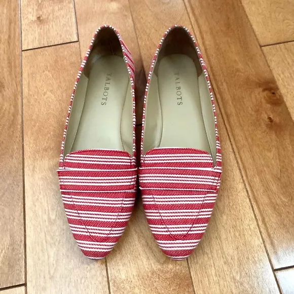 TALBOTS STRIPED FRANCESCA DRIVING MOCCASIN Size 7.5