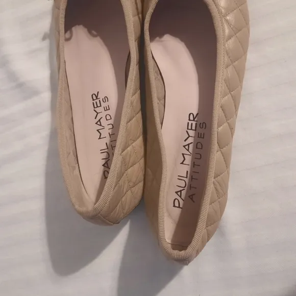 Tan And Black Ballet Flats Size 9.5