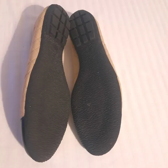 Tan And Black Ballet Flats Size 9.5