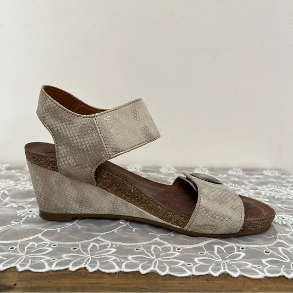 Taos Carousel Leather Wedge Sandal