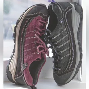 Taos Footwear Motion City Hiker Ankle Boots in Black and Burgundy