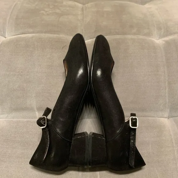 Taryn Rose Fannie Mary Jane Kitten Heels Black Shoes Comfortable Classic Size 10