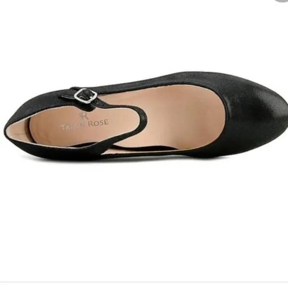 Taryn Rose Fannie Mary Jane Kitten Heels Black Shoes Comfortable Classic Size 10