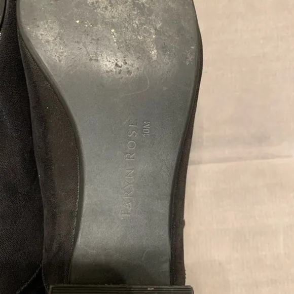 Taryn Rose Fannie Mary Jane Kitten Heels Black Shoes Comfortable Classic Size 10