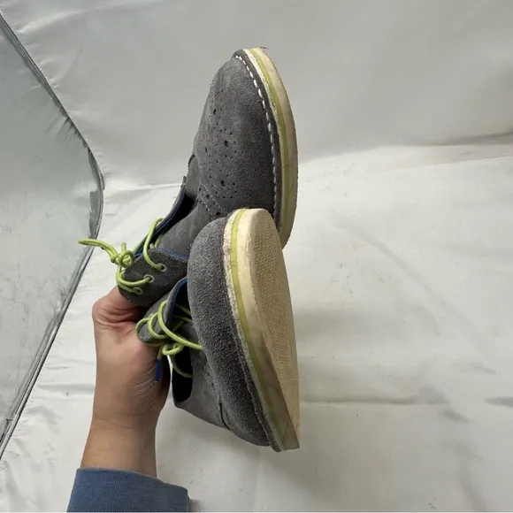 Ted Baker Jamfro Gray Suede Derby Oxford Wingtip Wing Tip Shoe Size 10.5