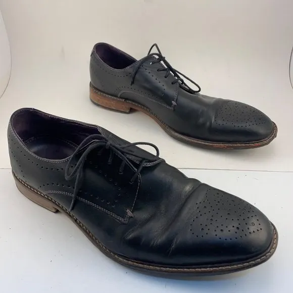 Ted Baker marar black oxford lace up shoes 9