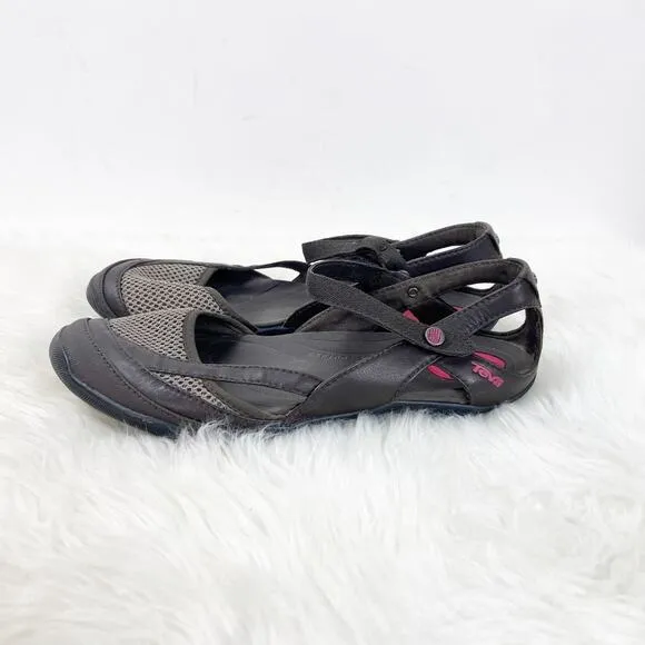 Teva 7 womens Brown Northwater Sport Mary Jane Outdoor Mesh Walking Flats