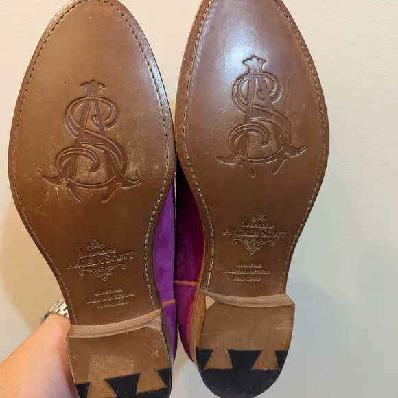 The Office Of Angela Scott Mr. Evans Suede Derby Loafers Size 36.5