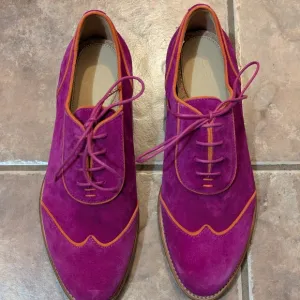 The Office Of Angela Scott Mr. Evans Suede Derby Loafers Size 36.5