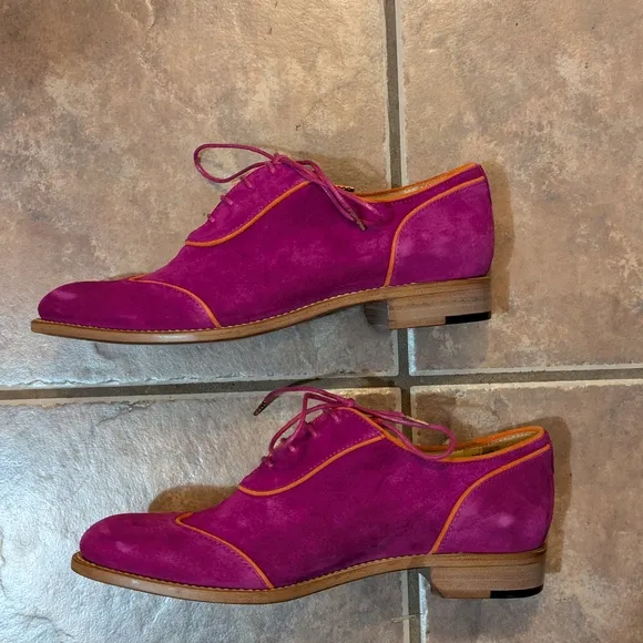 The Office Of Angela Scott Mr. Evans Suede Derby Loafers Size 36.5