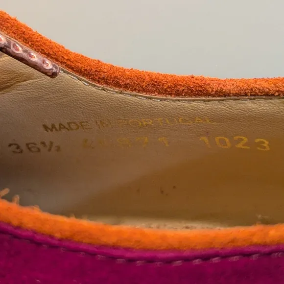 The Office Of Angela Scott Mr. Evans Suede Derby Loafers Size 36.5
